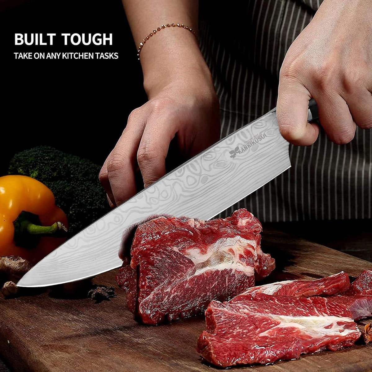 Paring Knife Damascus Forged, 3.9" Fruit Knife
