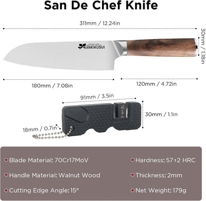 Paring Knife Damascus Forged, 3.9" Fruit Knife