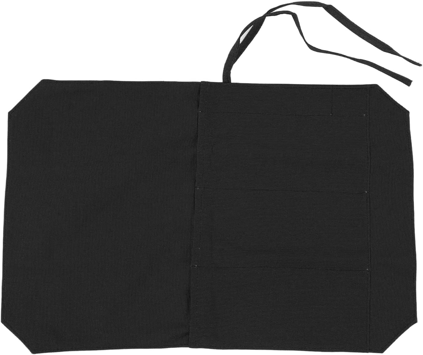 4 Slot Heavy Duty Knife Roll Bag, Portable and Durable 16A Canvas Knife for Chefs, Cooks and Culinary Students (Black)