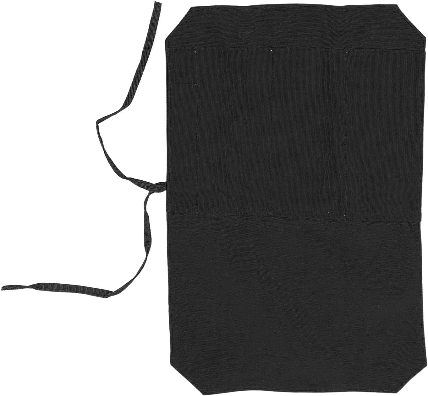 4 Slot Heavy Duty Knife Roll Bag, Portable and Durable 16A Canvas Knife for Chefs, Cooks and Culinary Students (Black)