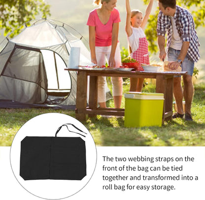 4 Slot Heavy Duty Knife Roll Bag, Portable and Durable 16A Canvas Knife for Chefs, Cooks and Culinary Students (Black)