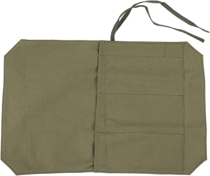 4 Slot Heavy Duty Knife Roll Bag, Portable and Durable 16A Canvas Knife for Chefs, Cooks and Culinary Students (Black)