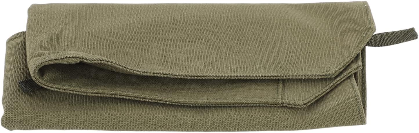 4 Slot Heavy Duty Knife Roll Bag, Portable and Durable 16A Canvas Knife for Chefs, Cooks and Culinary Students (Black)