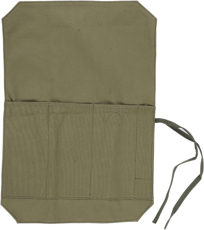 4 Slot Heavy Duty Knife Roll Bag, Portable and Durable 16A Canvas Knife for Chefs, Cooks and Culinary Students (Black)