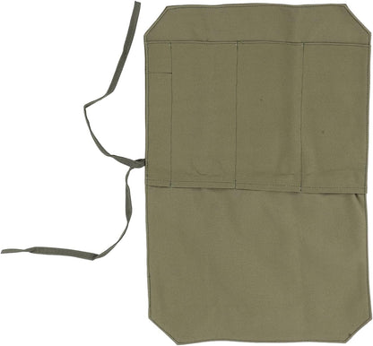 4 Slot Heavy Duty Knife Roll Bag, Portable and Durable 16A Canvas Knife for Chefs, Cooks and Culinary Students (Black)