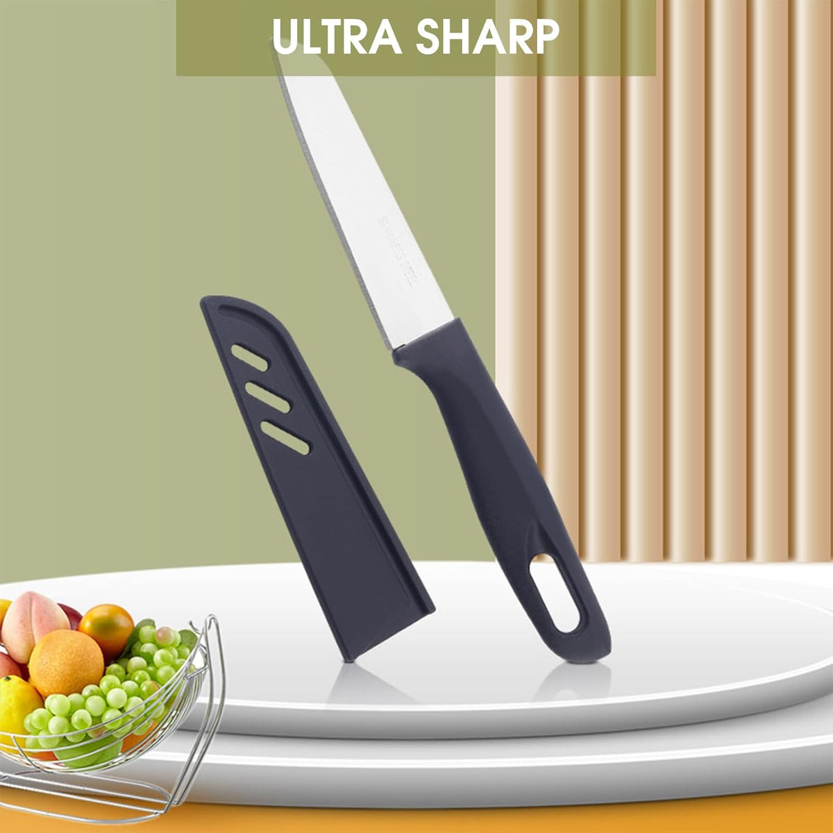 Paring knife 10 Set pieces Paring Knives Ultra Sharp Vegetable and Fruit Knife with Sheath Cover,Rust Proof Stain Resistant German Steel Small Kitchen Knife 10PCS Peeling Knives and 10PCS Knife Sheath