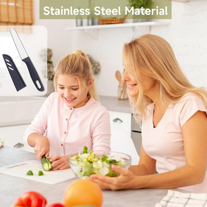 Paring knife 10 Set pieces Paring Knives Ultra Sharp Vegetable and Fruit Knife with Sheath Cover,Rust Proof Stain Resistant German Steel Small Kitchen Knife 10PCS Peeling Knives and 10PCS Knife Sheath