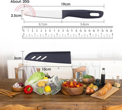 Paring knife 10 Set pieces Paring Knives Ultra Sharp Vegetable and Fruit Knife with Sheath Cover,Rust Proof Stain Resistant German Steel Small Kitchen Knife 10PCS Peeling Knives and 10PCS Knife Sheath