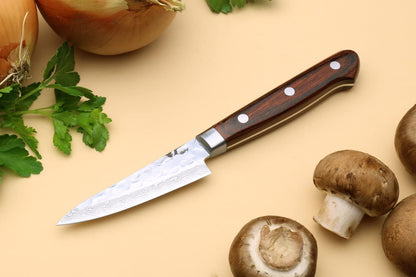 Yoshihiro VG10 16 Layer Hammered Damascus Stainless Steel Nakiri Vegetable Knife 6.5'' (165mm)