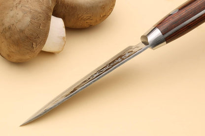 Yoshihiro VG10 16 Layer Hammered Damascus Stainless Steel Nakiri Vegetable Knife 6.5'' (165mm)