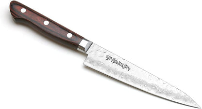 Yoshihiro VG10 16 Layer Hammered Damascus Stainless Steel Nakiri Vegetable Knife 6.5'' (165mm)