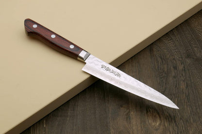 Yoshihiro VG10 16 Layer Hammered Damascus Stainless Steel Nakiri Vegetable Knife 6.5'' (165mm)