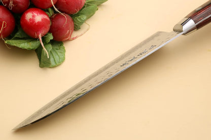 Yoshihiro VG10 16 Layer Hammered Damascus Stainless Steel Nakiri Vegetable Knife 6.5'' (165mm)