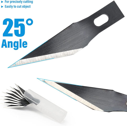 Precision Craft Knife Blades 11# Knife Blades Refill Hobby Art Blades Cutting Tool with Storage Case for Craft, Hobby, Scrapbooking, Stencil (100)