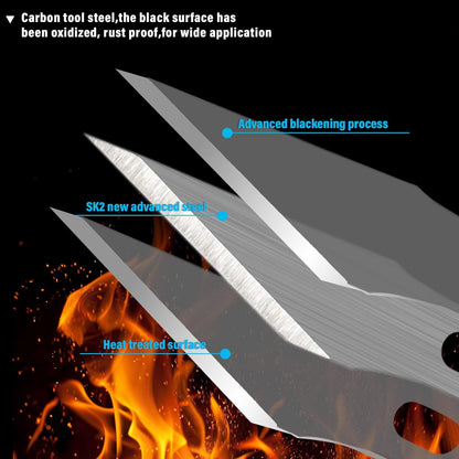 Precision Craft Knife Blades 11# Knife Blades Refill Hobby Art Blades Cutting Tool with Storage Case for Craft, Hobby, Scrapbooking, Stencil (100)