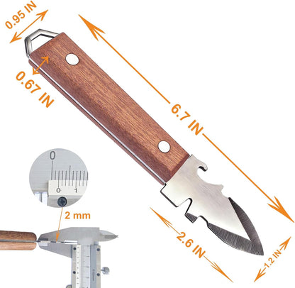 Oyster Knife with Shucking Gloves – Professional Oyster Shucker Seafood Tool Set – Stainless Steel Blade with Hardwood Handle – Multifunctional Shellfish Opener for Oysters, Clams, Mussels
