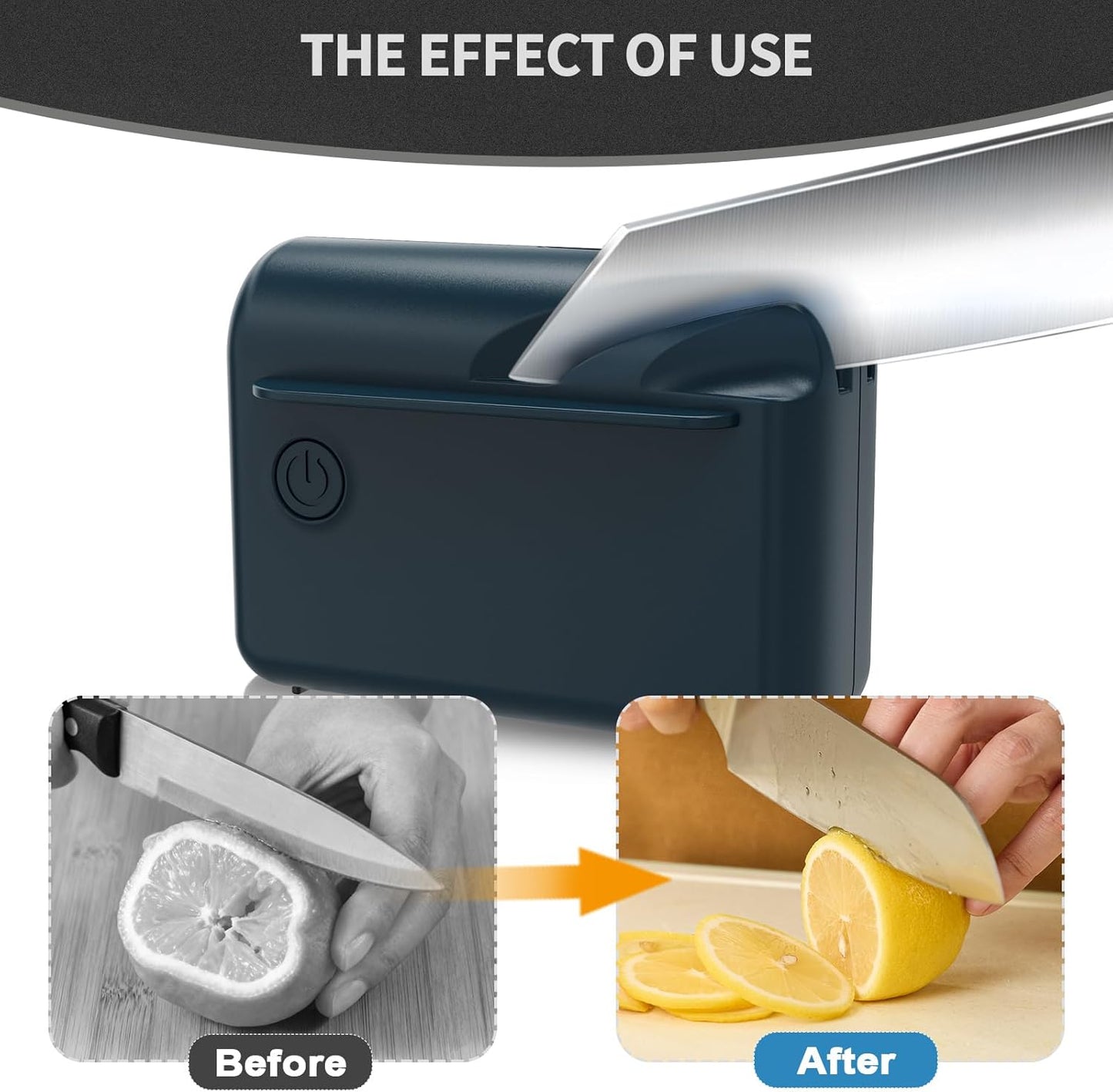 Electric Knife Sharpener, Professional Rechargeable Kitchen Knife Sharpener With Diamond Abrasives and Precision Angle Guides, Quick Sharpening for Straight Edge and Serrated Knives in Home & Kitchens