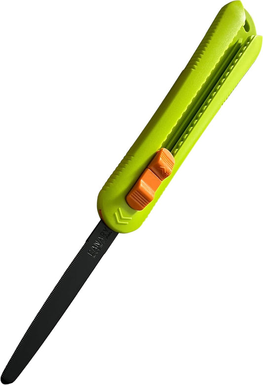 Box Cutter Retractable Blade, Safety Corrugated Cardboard Cutter Knife [Non-Stick Fluorine Coating Blade], Made in JAPAN, Green (DC-30F-1)