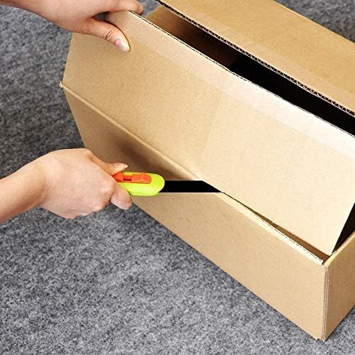 Box Cutter Retractable Blade, Safety Corrugated Cardboard Cutter Knife [Non-Stick Fluorine Coating Blade], Made in JAPAN, Green (DC-30F-1)