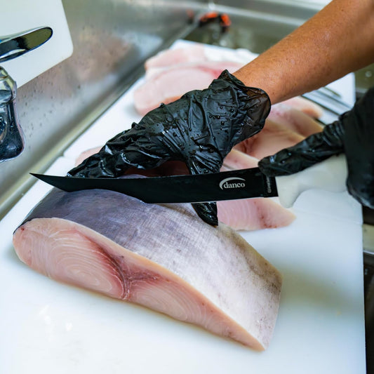 danco ECO-1 Fillet Knives | ECO-1 9-Inch Fillet Knife, German Stainless Steel Blade, Teflon Coating, Non-Slip Grip, Locking Sheath, Fresh/Saltwater Use