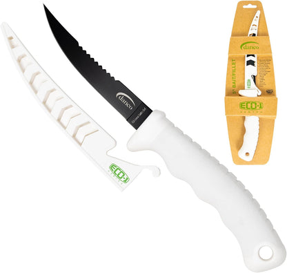 danco ECO-1 Fillet Knives | ECO-1 9-Inch Fillet Knife, German Stainless Steel Blade, Teflon Coating, Non-Slip Grip, Locking Sheath, Fresh/Saltwater Use