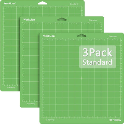Cutting Mat 12x12 Compatible with Maker/Maker 3/Maker 4/Air 2/Explore 3/4, Variety Sticky（Standard,Light,Strong) Vinyl Mat(6Pack)