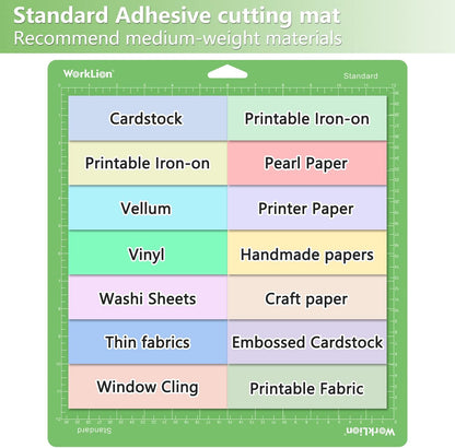 Cutting Mat 12x12 Compatible with Maker/Maker 3/Maker 4/Air 2/Explore 3/4, Variety Sticky（Standard,Light,Strong) Vinyl Mat(6Pack)
