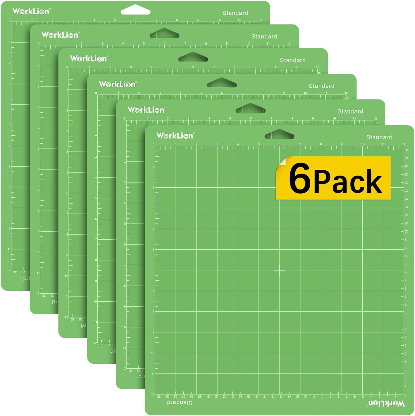 Cutting Mat 12x12 Compatible with Maker/Maker 3/Maker 4/Air 2/Explore 3/4, Variety Sticky（Standard,Light,Strong) Vinyl Mat(6Pack)
