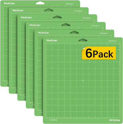 Cutting Mat 12x12 Compatible with Maker/Maker 3/Maker 4/Air 2/Explore 3/4, Variety Sticky（Standard,Light,Strong) Vinyl Mat(6Pack)