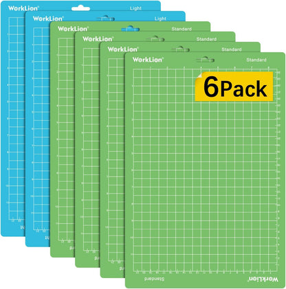 Cutting Mat 12x12 Compatible with Maker/Maker 3/Maker 4/Air 2/Explore 3/4, Variety Sticky（Standard,Light,Strong) Vinyl Mat(6Pack)