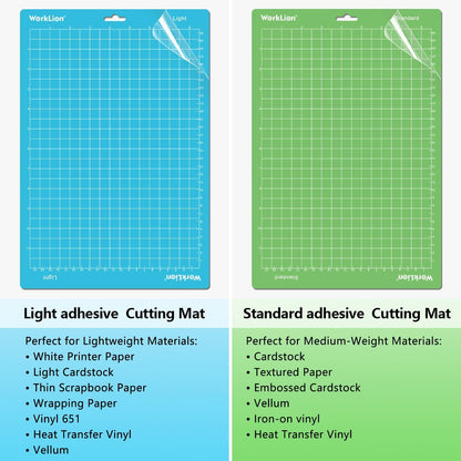 Cutting Mat 12x12 Compatible with Maker/Maker 3/Maker 4/Air 2/Explore 3/4, Variety Sticky（Standard,Light,Strong) Vinyl Mat(6Pack)