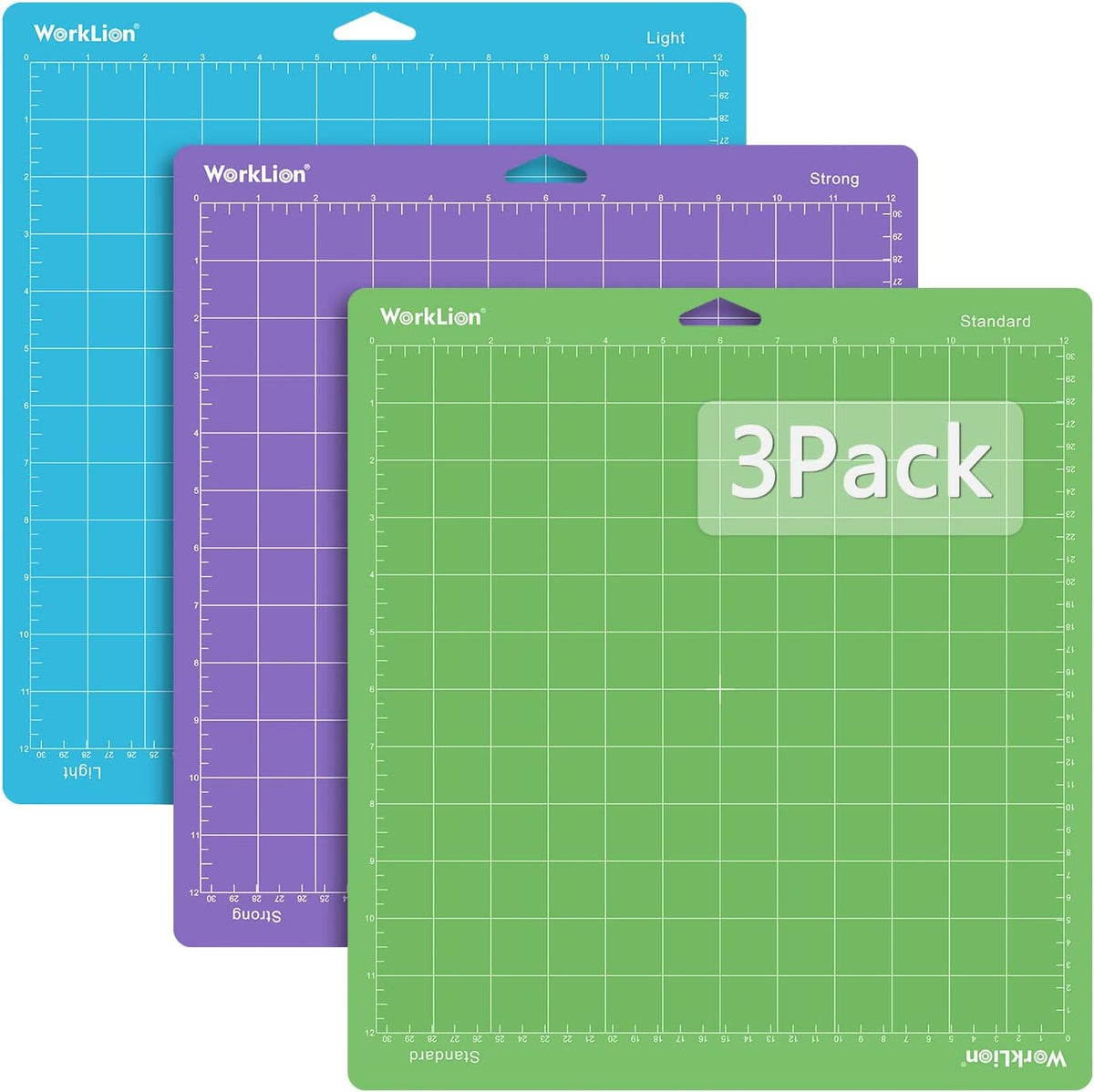 Cutting Mat 12x12 Compatible with Maker/Maker 3/Maker 4/Air 2/Explore 3/4, Variety Sticky（Standard,Light,Strong) Vinyl Mat(6Pack)
