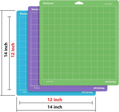 Cutting Mat 12x12 Compatible with Maker/Maker 3/Maker 4/Air 2/Explore 3/4, Variety Sticky（Standard,Light,Strong) Vinyl Mat(6Pack)