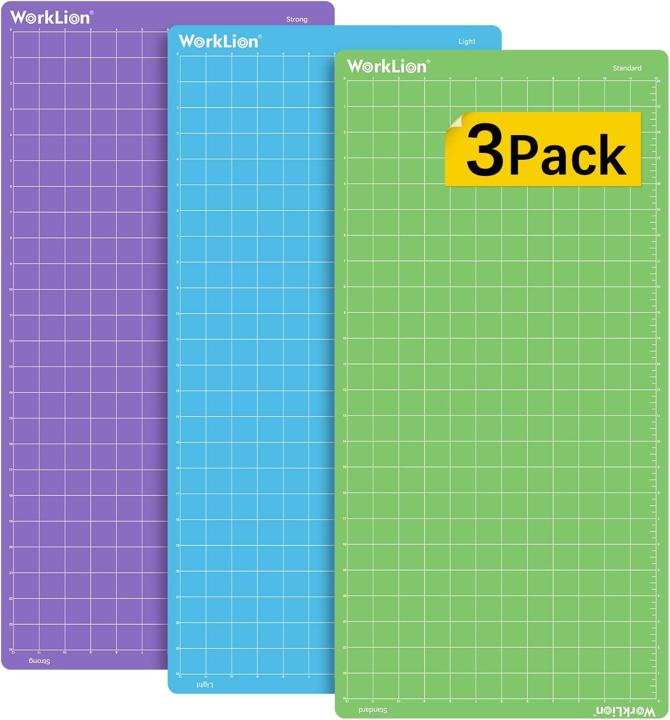 Cutting Mat 12x12 Compatible with Maker/Maker 3/Maker 4/Air 2/Explore 3/4, Variety Sticky（Standard,Light,Strong) Vinyl Mat(6Pack)