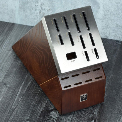 Forged Accent 20 Piece Self Sharpening Knife Block Set - Off-White Handles