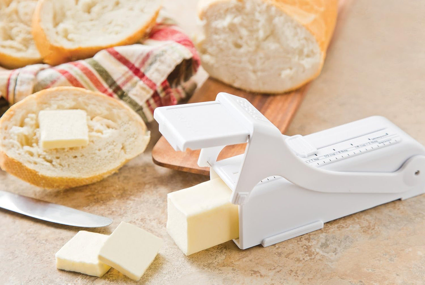 Buttermate Butter Cutter Slicer, Measure Dispense & Keep Butter | Cut Butter In One Click | One Stick Capacity | Adjustable Measuring & Slicing | Stores the Butter After Using | Baking Gadget