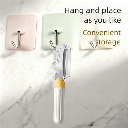Vegetable Peeler Ergonomic Handle stainless steel Blade for Potato | Thickened Sharp Stainless Blade,Non-Slip Handle,Built-in Bottle Opener,Apple Pumpkin Peelers for Kitchen,Dishwasher Safe