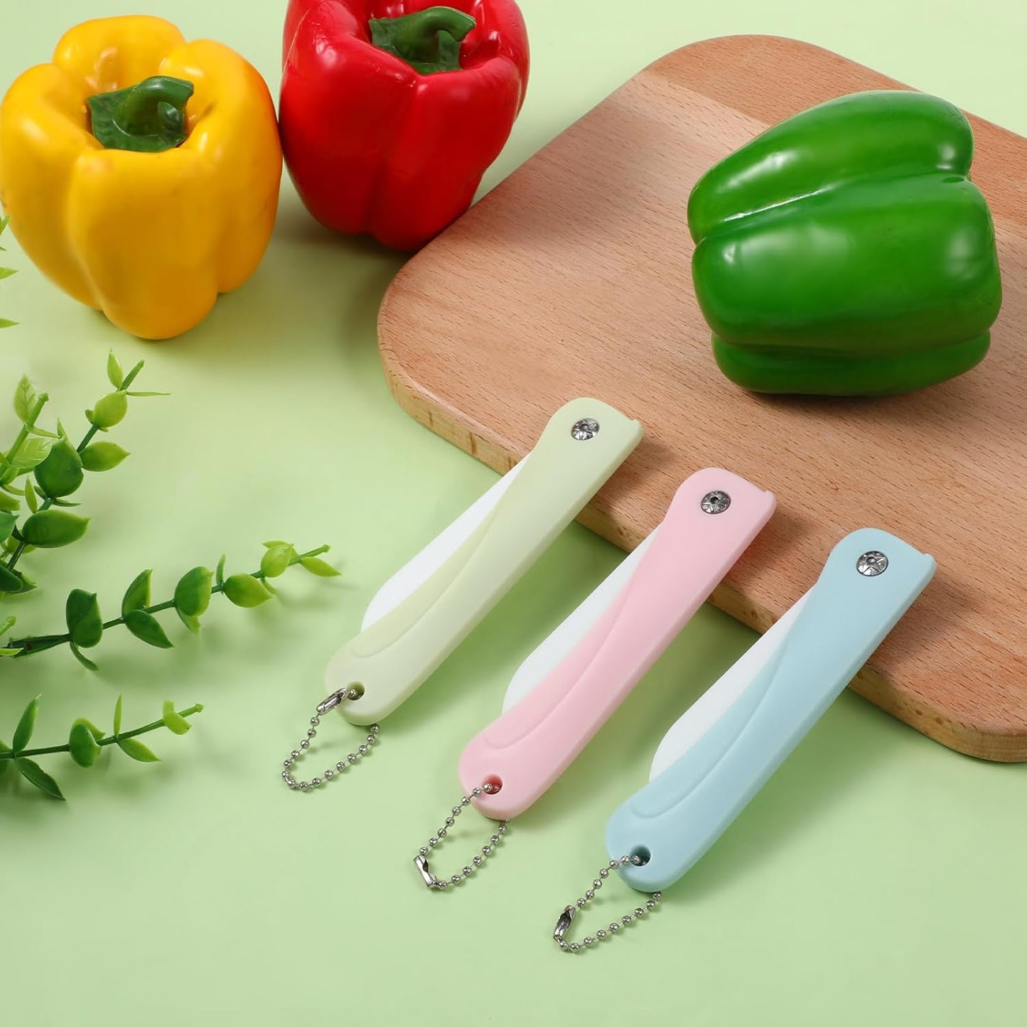 Portable Ceramic Paring Knife Paring Knives Set of 3 Fruit and Vegetable Knife Folding Knife Kitchen Knife For Daily Use Handy Fruit Knife for Picnic Travel Camping Outdoor Activities