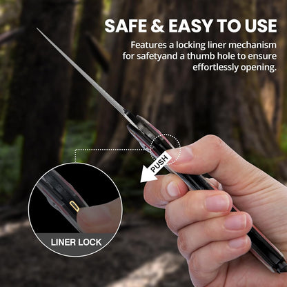 Multitool Carabiner with Pocket Knife, Bottle Opener | Stocking Stuffers Gifts for Men, EDC Carabiners with Folding Knives, Window Breaker and Screwdriver, Gear for Camping Hiking
