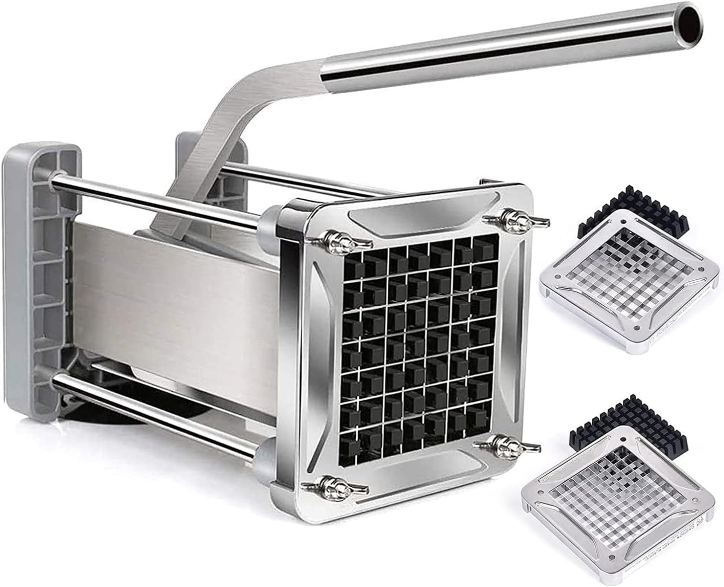 French Fry Cutter for Potatoes, 1/2 Inch Professional Grade | Durable Stainless Steel, Easy Lever Operation, Fast Cutting, Ideal for Family Meals, Parties and Batch Food Prep