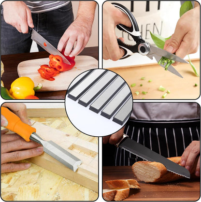 10 PCS Diamond Knife Sharpening Stones Set – 120# to 3000# Grit, Professional Whetstone Kit for Ruixin Sharpeners & Handheld Use – Non-Slip Base, Durable Diamond Plates for Kitchen & Outdoor Tools