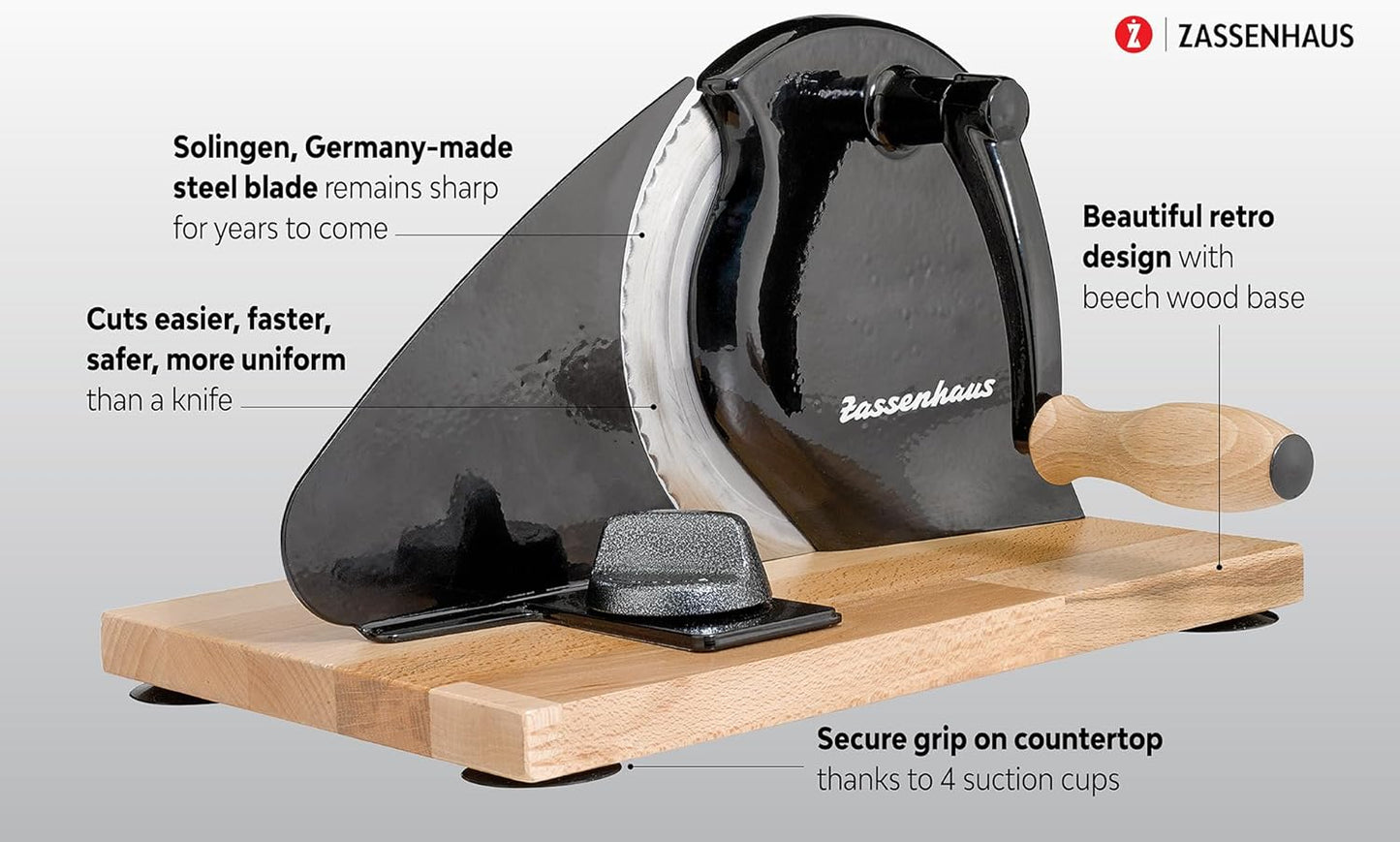 Original Classic Adjustable Bread Slicer for Uniform Slices - Bread Slicer for Homemade Bread - 18/8 Stainless Steel Blade Sourdough Cutter - Gray, 11.75" x 8"