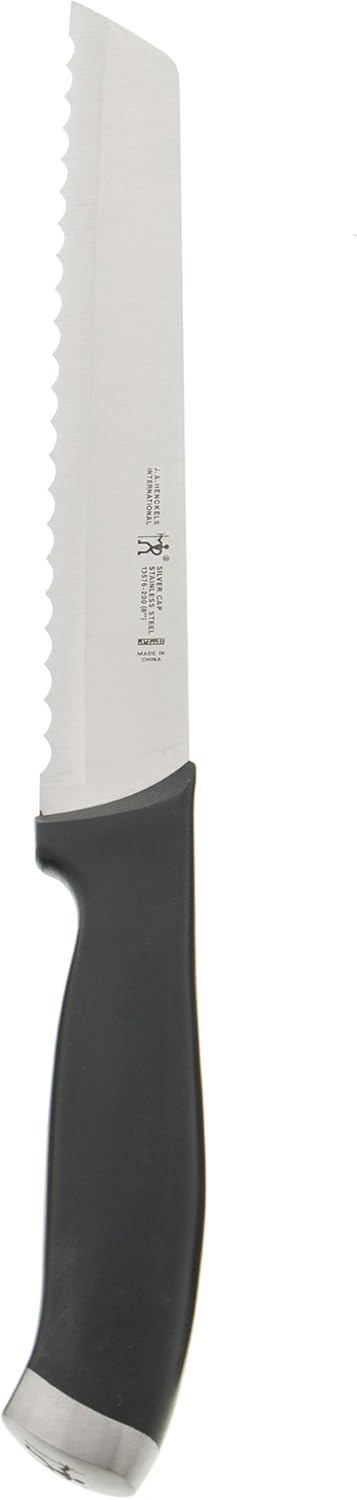 Silvercap Razor-Sharp 8-inch Bread Knife, Cake Knife, German Engineered Informed by 100+ Years of Mastery, Black