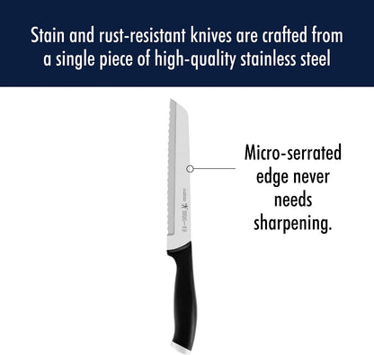 Silvercap Razor-Sharp 8-inch Bread Knife, Cake Knife, German Engineered Informed by 100+ Years of Mastery, Black