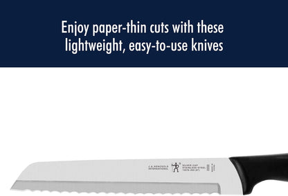 Silvercap Razor-Sharp 8-inch Bread Knife, Cake Knife, German Engineered Informed by 100+ Years of Mastery, Black