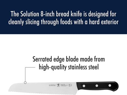 Silvercap Razor-Sharp 8-inch Bread Knife, Cake Knife, German Engineered Informed by 100+ Years of Mastery, Black