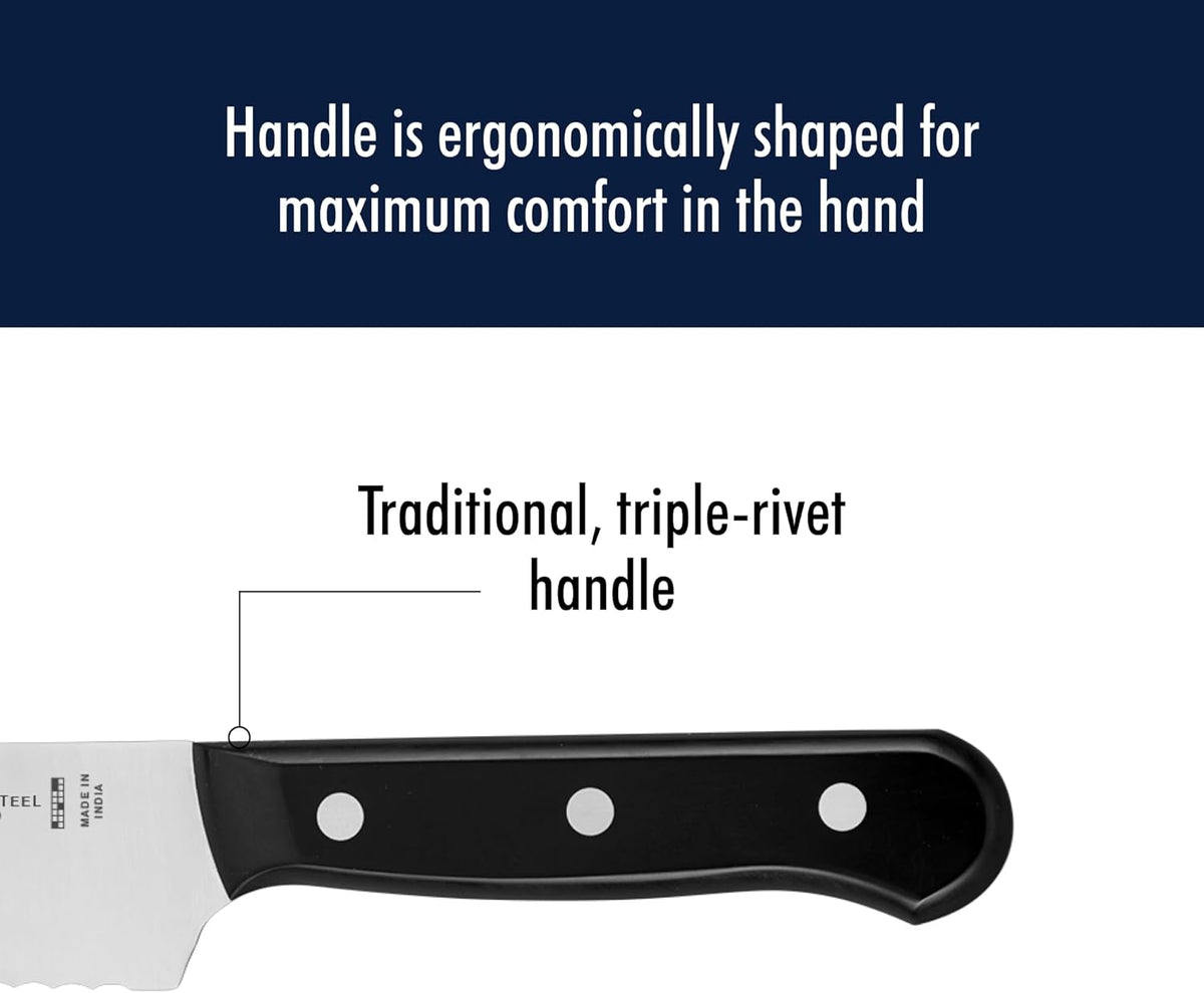 Silvercap Razor-Sharp 8-inch Bread Knife, Cake Knife, German Engineered Informed by 100+ Years of Mastery, Black