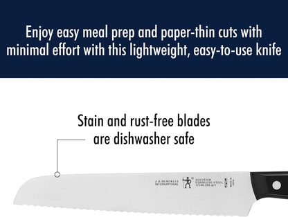 Silvercap Razor-Sharp 8-inch Bread Knife, Cake Knife, German Engineered Informed by 100+ Years of Mastery, Black