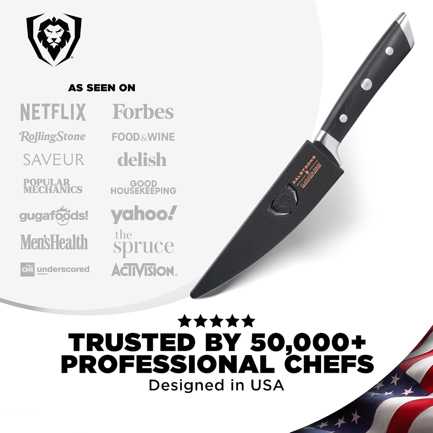 Fillet Knife - 7 inch Flexible Blade - Gladiator Series Elite - High Carbon German Steel - Black G10 Handle Boning Knife - w/Two Sheaths - Razor Sharp Kitchen Knife Gift - NSF Certified