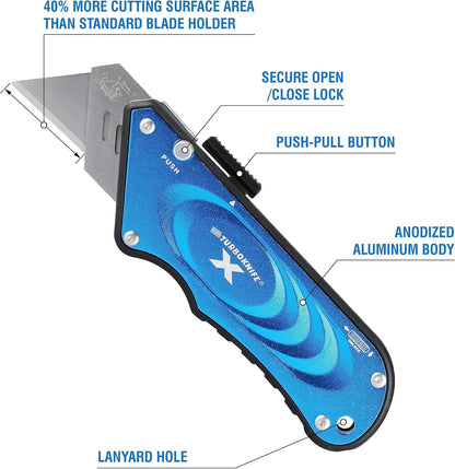 Turboknife X Utility Knife 33-134, Blue
